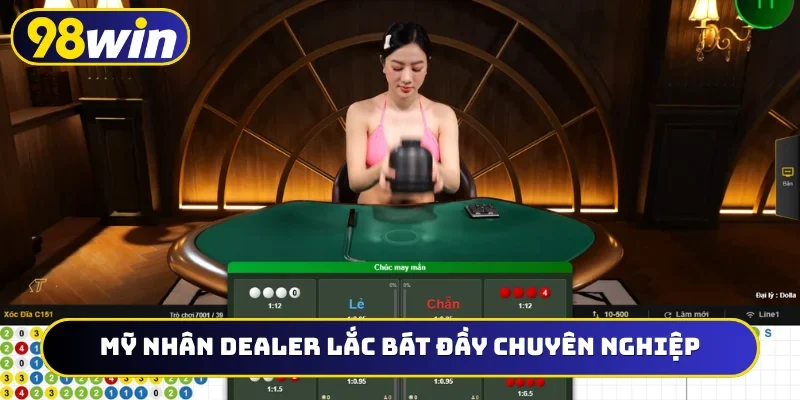 Mỹ nhân Dealer lắc bát đầy chuyên nghiệp