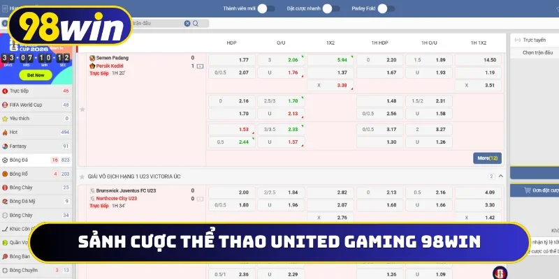 Sảnh cược thể thao United Gaming 98WIN